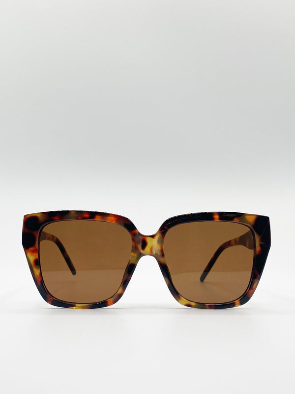 Svnx Tortoiseshell Oversized Cat Eye Sunglasses