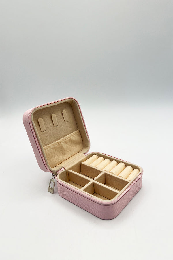 svnx Travel Jewellery Box in Pink