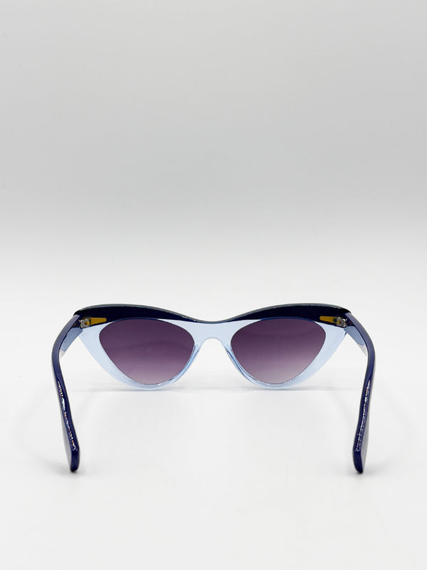 Svnx Two Tone Cat-Eye Sunglasses In Blues