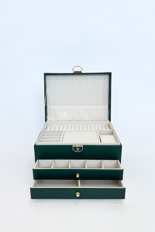 Svnx Vanity Jewellery Storage Box In Green