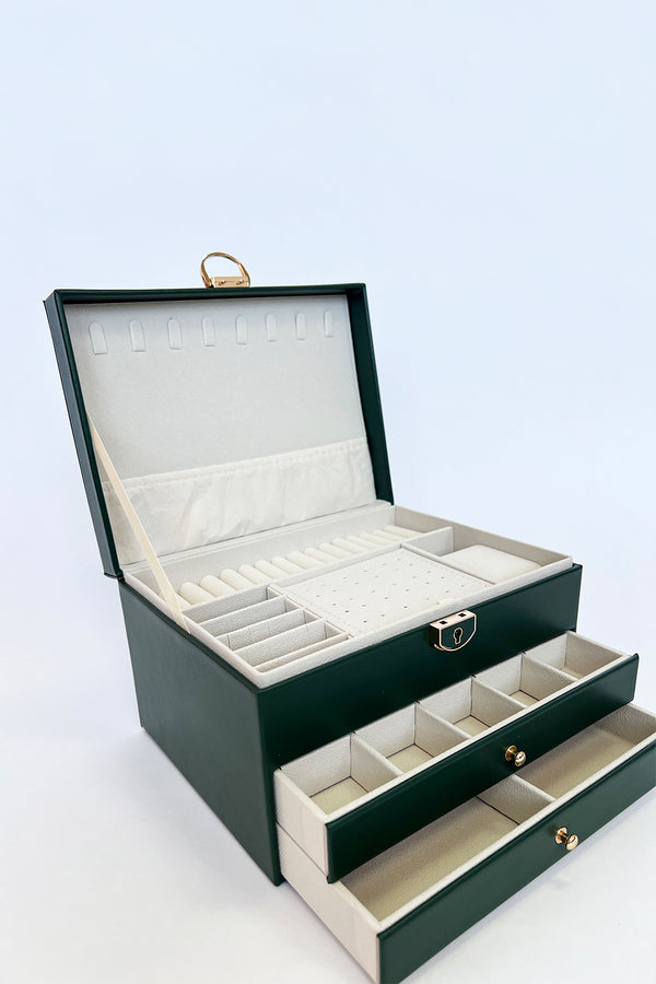 Svnx Vanity Jewellery Storage Box In Green