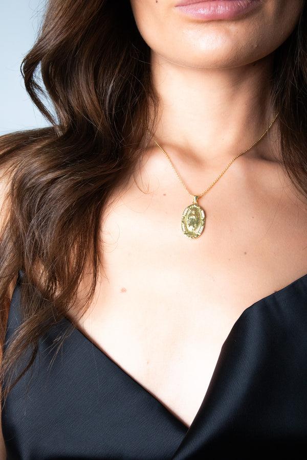 Svnx Virgin Mary Pendant Necklace With Gift Box