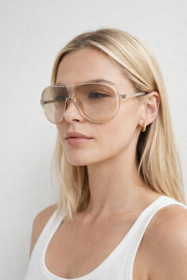 Svnx Wave Mask Sunglasses In Champagne