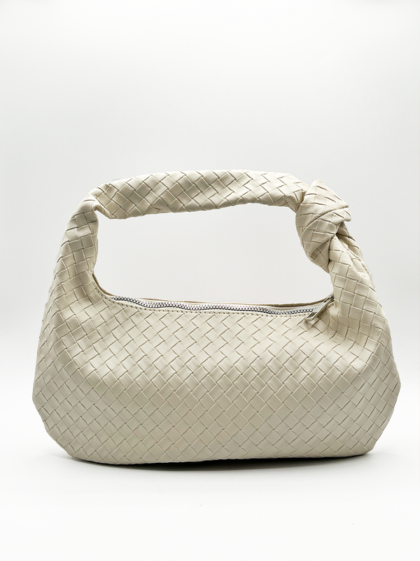 Svnx Woven Grab Bag With Knotted Strap In Unbleached