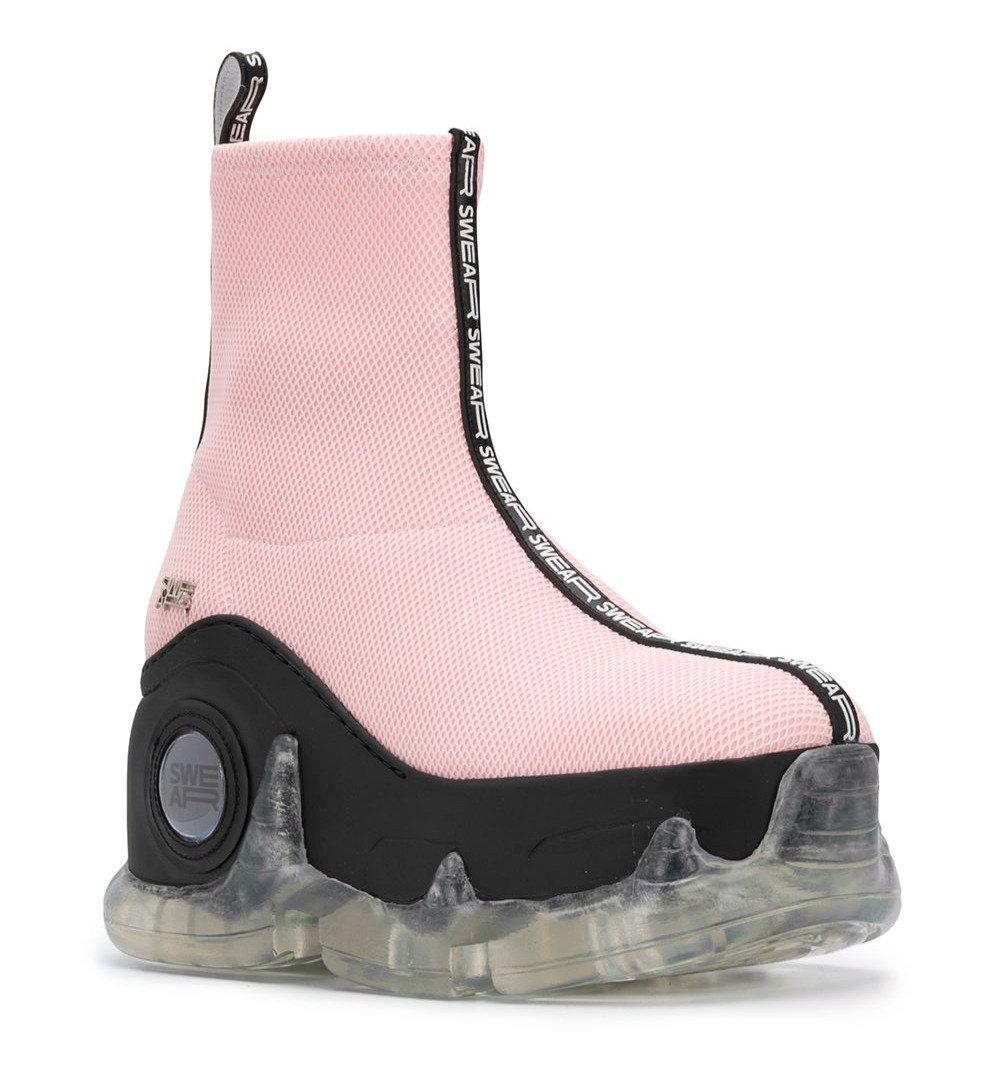 Swear Air Rev. Xtra Hybrid Platform Boots - Baby Pink & Black