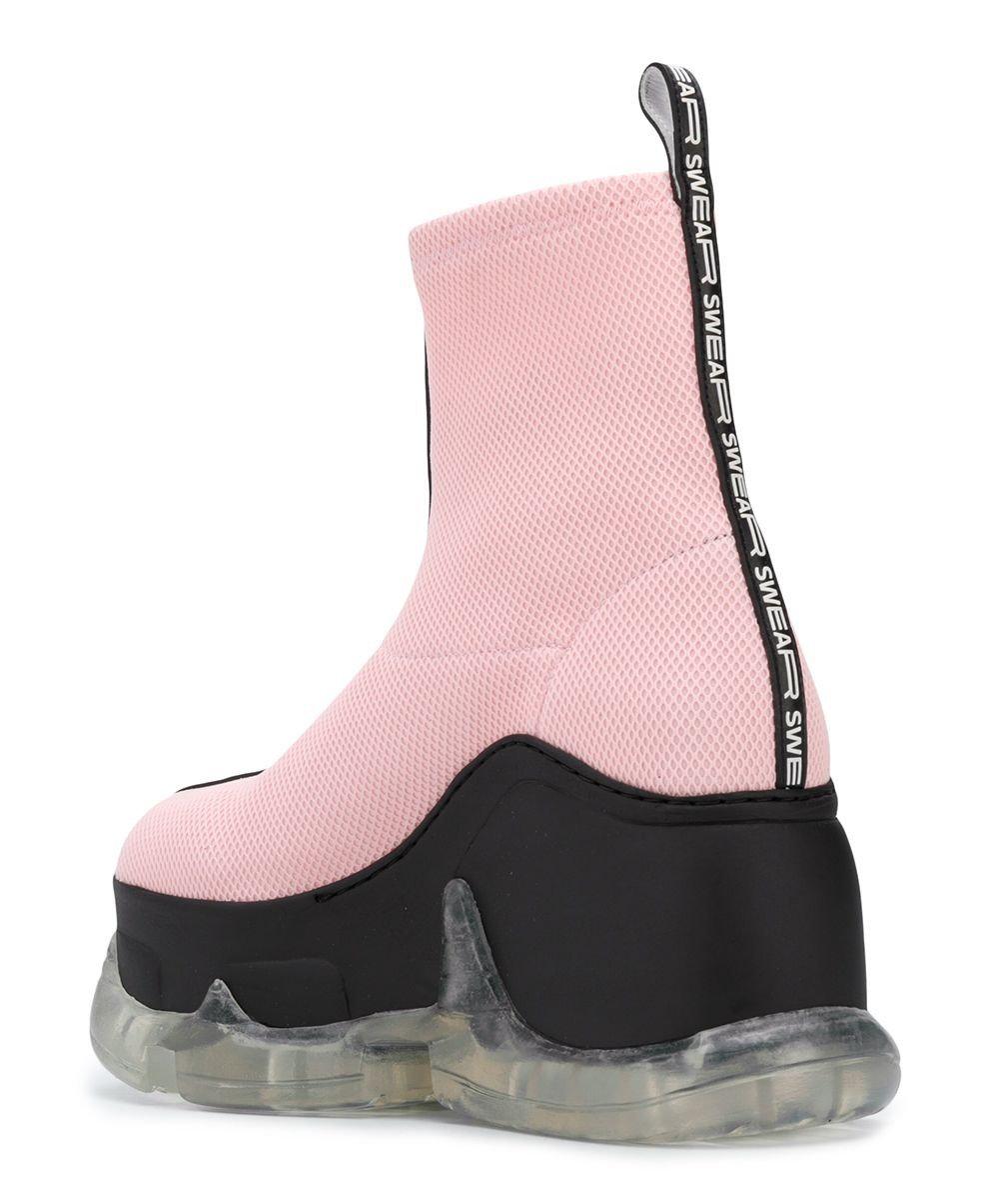 Swear Air Rev. Xtra Hybrid Platform Boots - Baby Pink & Black