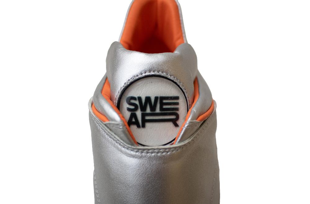 Swear Air 12 Vegan Sneakers - Silver & Orange
