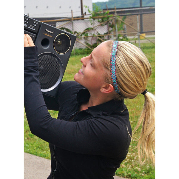 Sweaty Bands 2 Pack | Breakdance Pink Rock Solid Black | 5/8 Inch