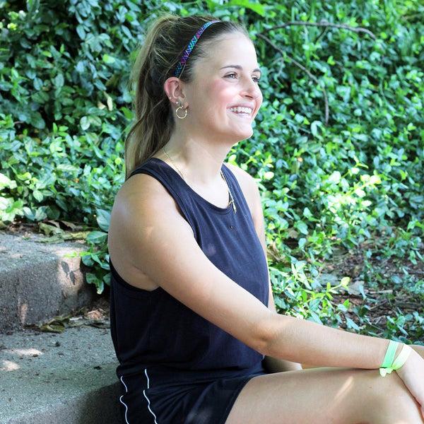 Sweaty Bands 2 Pack | Don't Cross Me Black Viva Diva Pink | 3/8 Inch