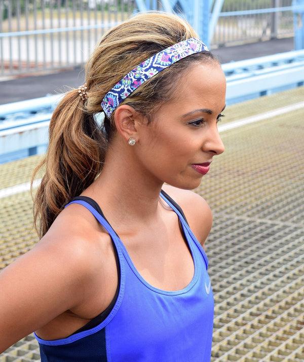 Sweaty Bands 2 Pack | Fiesta Blue Wicked Solid Navy | 1 Inch
