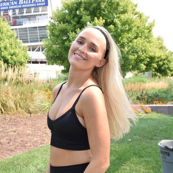 Sweaty Bands 2 Pack | Viva Diva | Black 1 Inch | Gunmetal 3/8 Inch