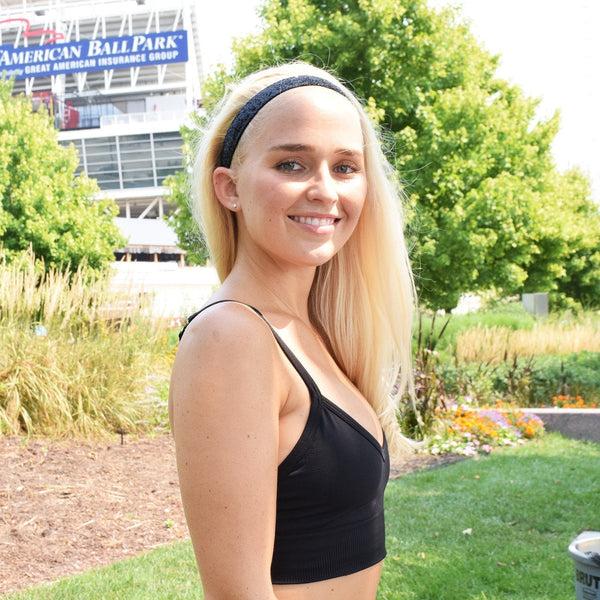 Sweaty Bands 2 Pack | Viva Diva Black 1 Inch | Viva Diva Red 3/8 Inch