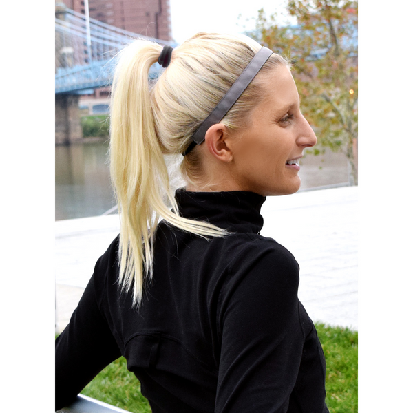 Sweaty Bands 2 Pack | Wicked Solid Black 1 Inch | Rock Solid Grey 5/8 Inch