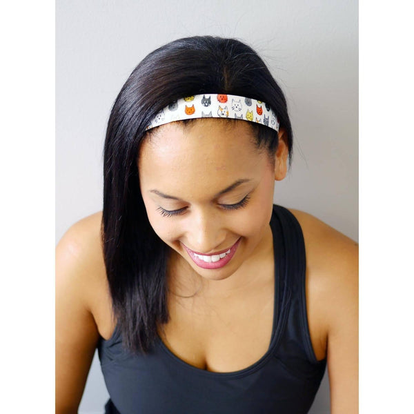 Sweaty Bands Animal | Smitten Kitten | Cat | White | 1 Inch