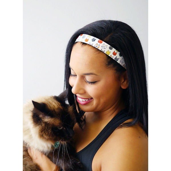 Sweaty Bands Animal | Smitten Kitten | Cat | White | 1 Inch