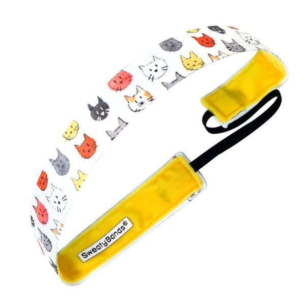 sweaty bands Animal | Smitten Kitten | Cat | White | 1 Inch