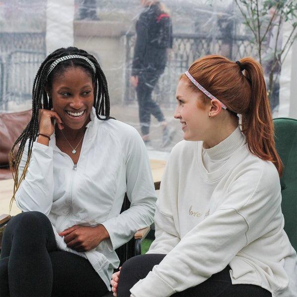 Sweaty Bands Bling | Check Me Out | Black Silver | 5/8 Inch