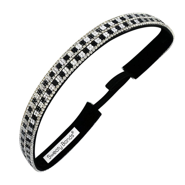 sweaty bands Bling | Check Me Out | Black Silver | 5/8 Inch