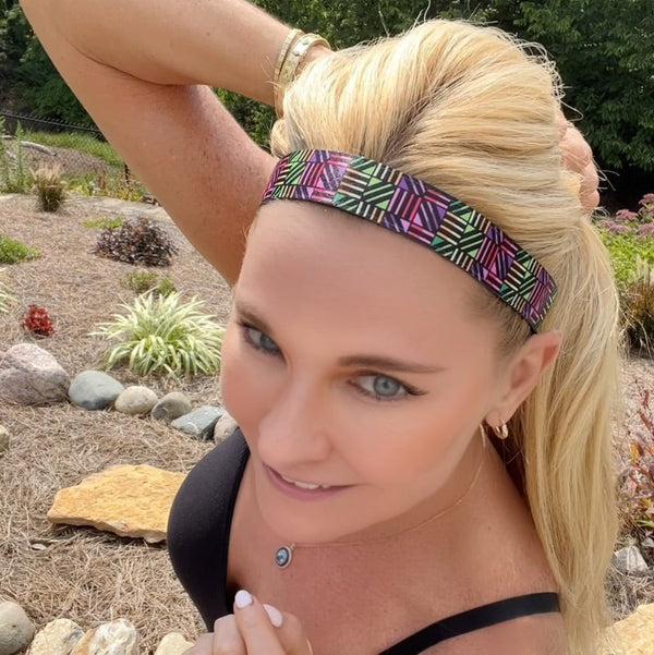 Sweaty Bands Don't Box Me In | Pink Green Purple | 1 Inch