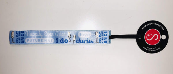 Sweaty Bands Here Comes The Bride | Light Blue | 1 Inch