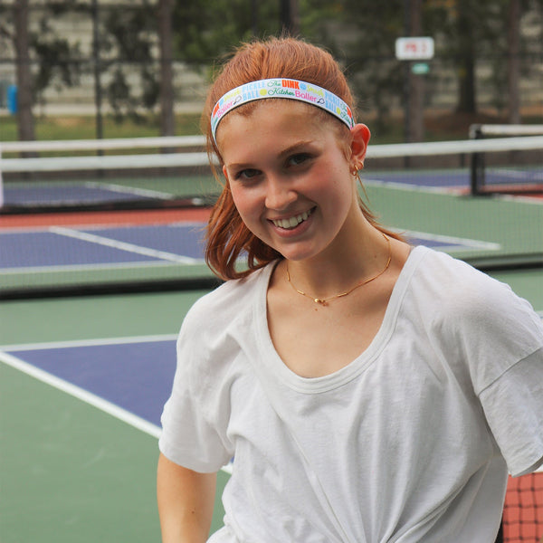 Sweaty Bands Pickleball | Stay Out Of The Kitchen | White Multi | 1 Inch