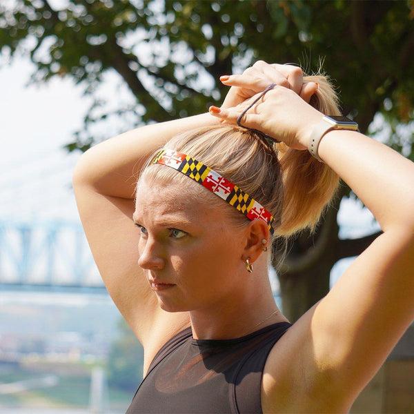 Sweaty Bands State Pride | Maryland Flag | Red Black | 1 Inch