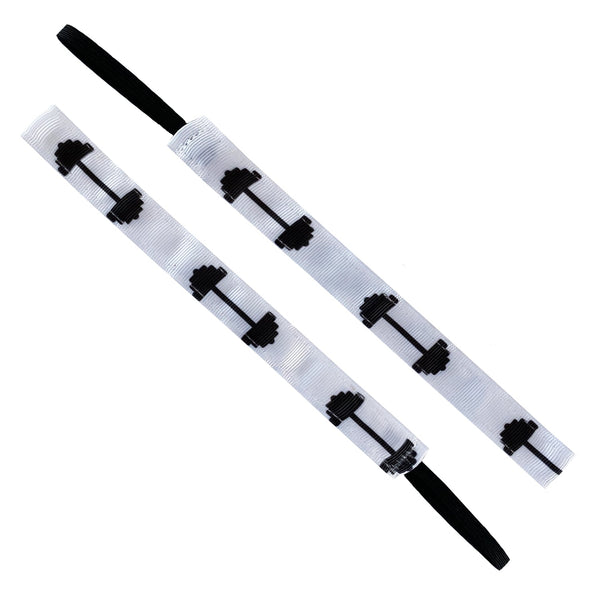 Sweaty Bands Barbells Weights | White Black | 5/8 Inch