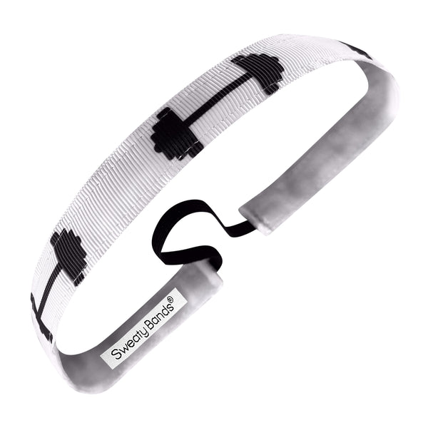sweaty bands Barbells Weights | White Black | 5/8 Inch