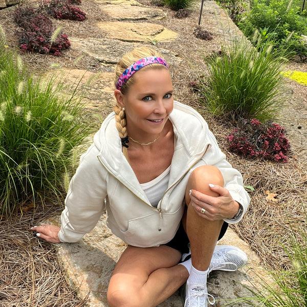 Sweaty Bands Belinda | Pink Blue | 1 Inch