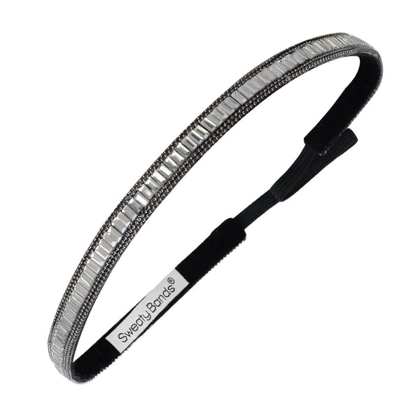 sweaty bands Bling | Born to Shine | Silver | 3/8 Inch