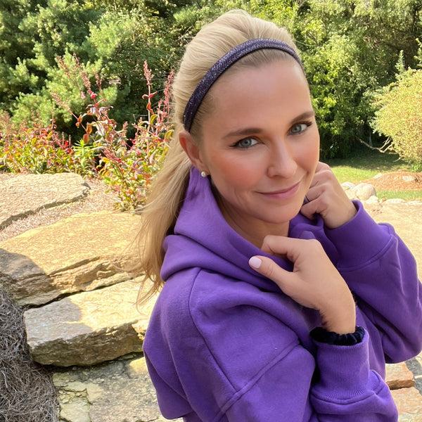 Sweaty Bands Bling | Dazzle Me | Purple | 5/8 Inch