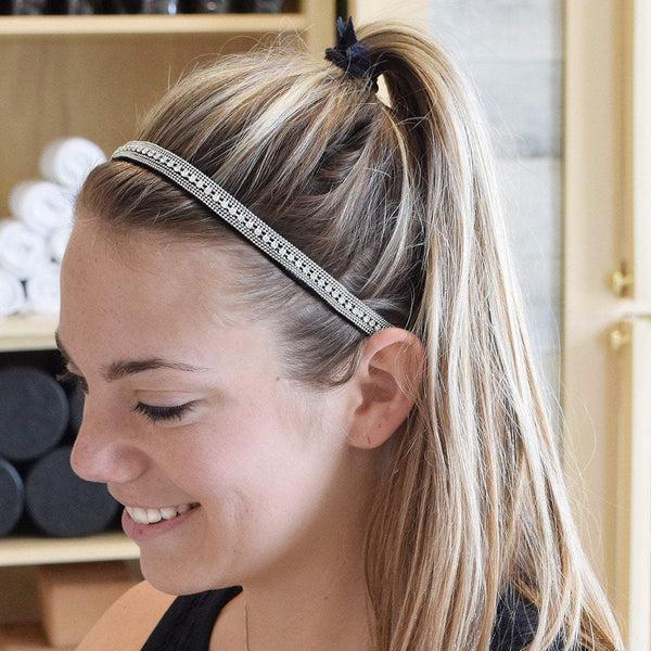 Sweaty Bands Bling | Ice Ice Lady | Silver | 3/8 Inch