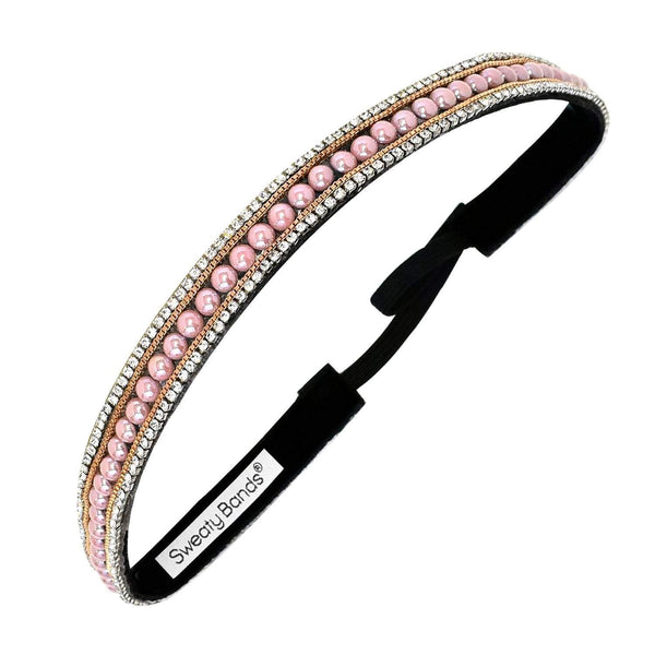sweaty bands Bling | Pearls of Wisdom | Pink | 5/8 Inch