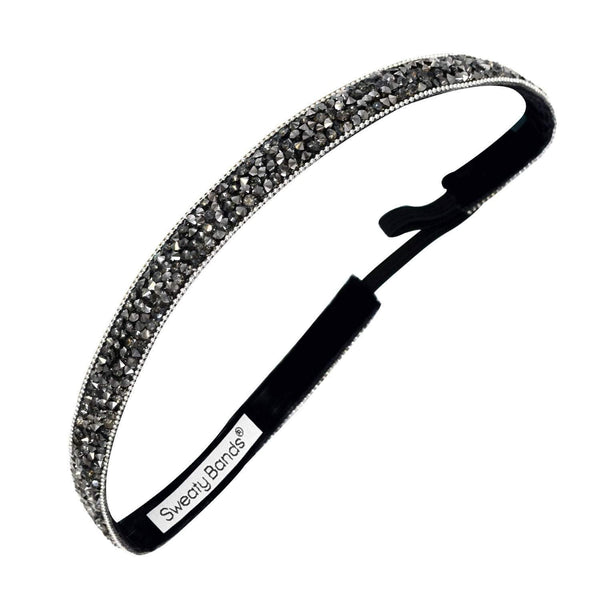 sweaty bands Bling | Shine On | Gunmetal | 5/8 Inch