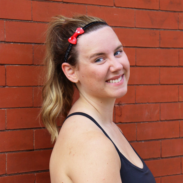 Sweaty Bands Bowtique | Polka Dot Viva Diva | 3/8 Inch