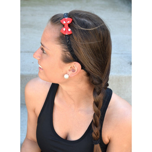 Sweaty Bands Bowtique | Polka Dot Viva Diva | 3/8 Inch