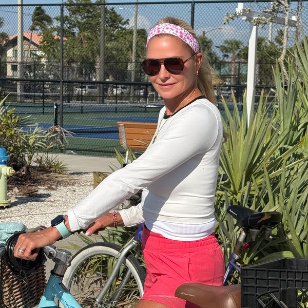 Sweaty Bands Cherry Blossom | Pink White | 1.5 Inch