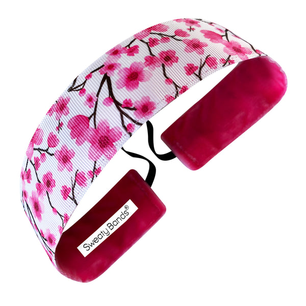 sweaty bands Cherry Blossom | Pink White | 1.5 Inch