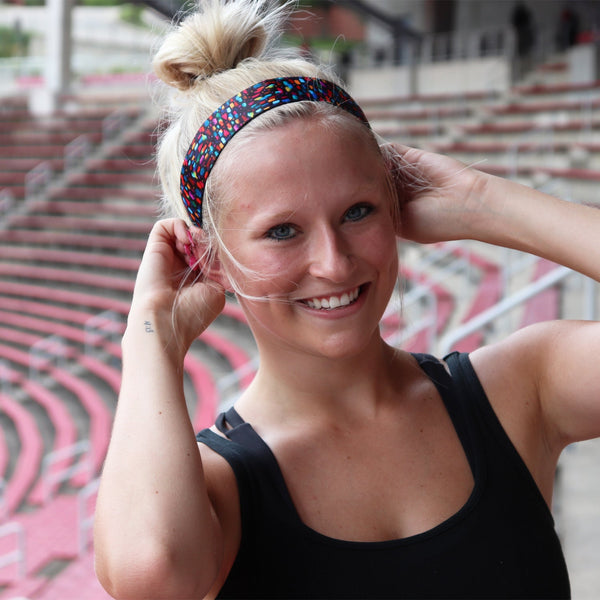 Sweaty Bands Confetti | Black Multi | 1.5 Inch