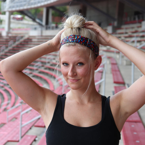 Sweaty Bands Confetti | Black Multi | 1.5 Inch