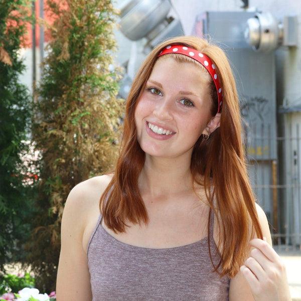 Sweaty Bands Do The Polka Dots | Red White | 1 Inch