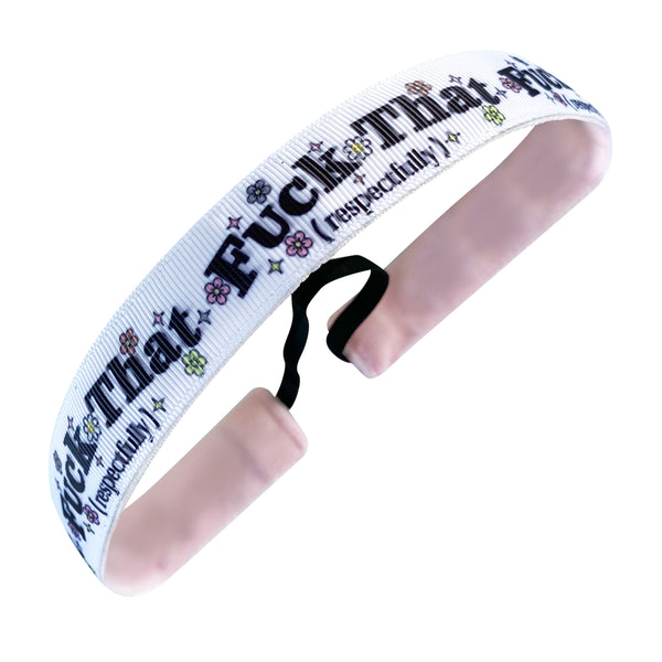 sweaty bands Fuck That | White Black | 1 Inch