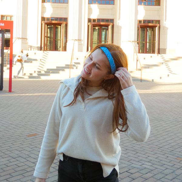 Sweaty Bands Happy Trails | Blue | 1 Inch