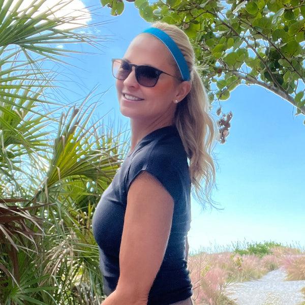 Sweaty Bands Metallic Shimmer | Turquoise | 1 Inch