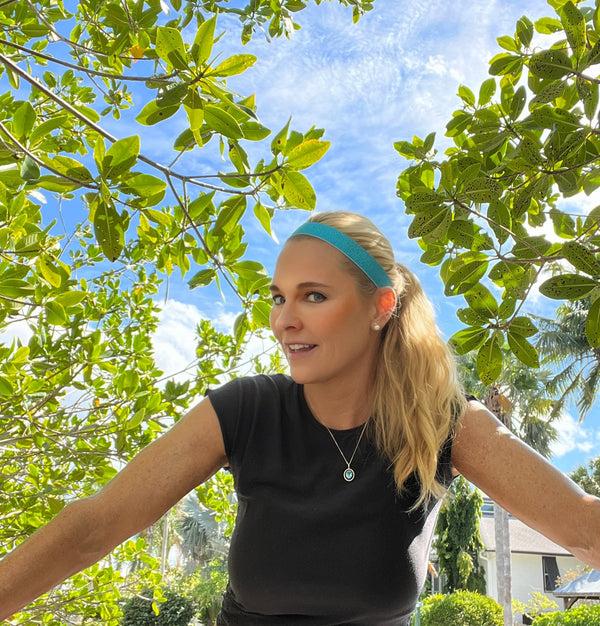 Sweaty Bands Metallic Shimmer | Turquoise | 1 Inch