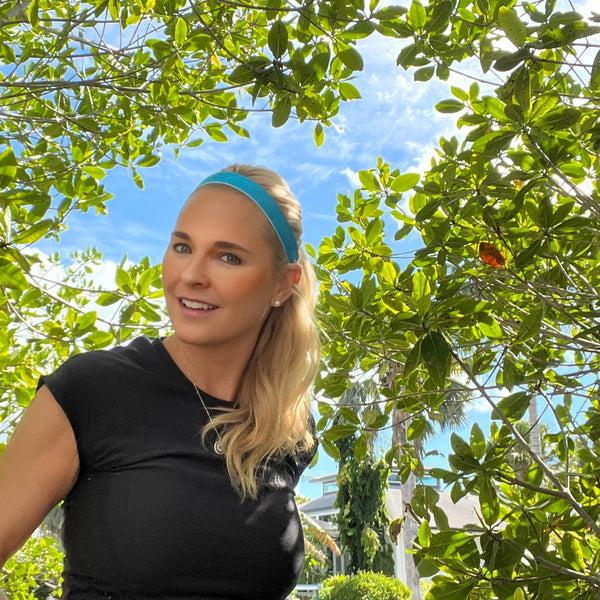 Sweaty Bands Metallic Shimmer | Turquoise | 1 Inch