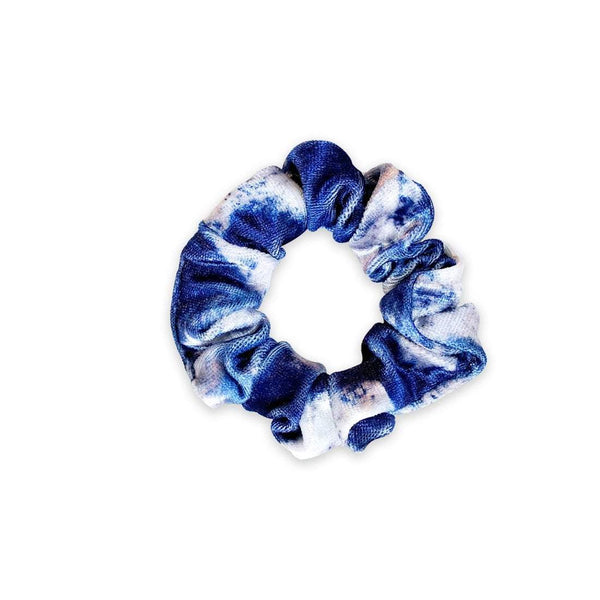 sweaty bands Mini Scrunchie | Bleach Dye | Navy