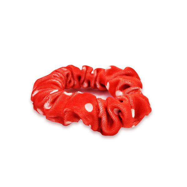Sweaty Bands Mini Scrunchie | Polka Dot | Red White