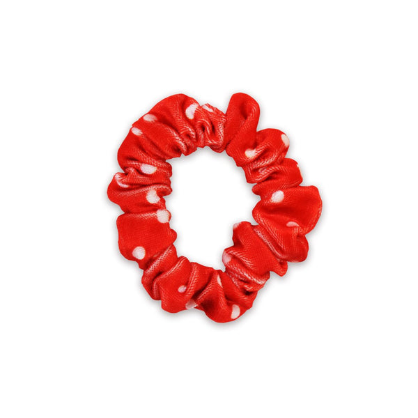 sweaty bands Mini Scrunchie | Polka Dot | Red White