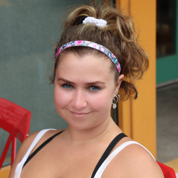 Sweaty Bands Pastel Petals | Grey Multi | 5/8 Inch